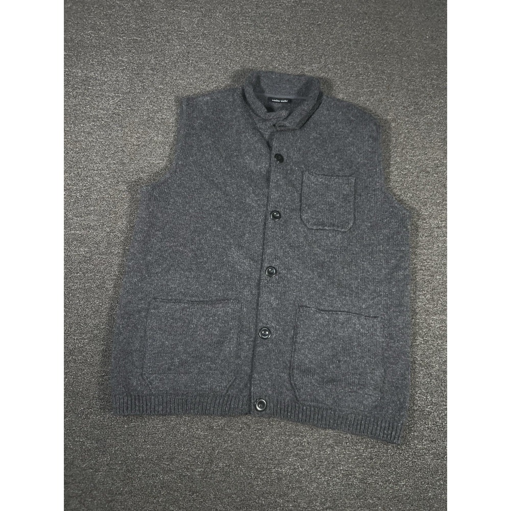 Walker Slater Balgowan Shetland Wool Tweed Sweater Vest Waistcoat Gray Mens 2XL